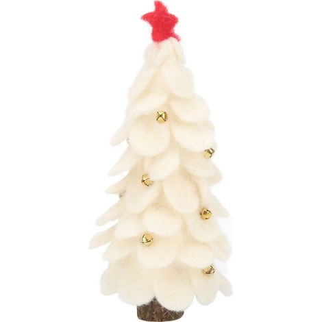 Weihnachtsdekoration 2023 aus Wollfilz, Christbaumschmuck, Heim- und Neujahrsdekoration, Weiß, Groß (1/5)