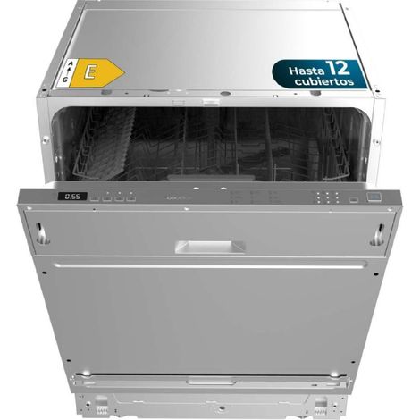 Cecotec Lavavajillas Integrable de 60cm Bolero Aguazero 6102 Full-BI E. 1850W, 12 Cubiertos, Cesta de Cubiertos, 6 Programas (1/5)