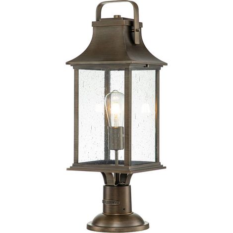 Elstead Hinkley Grant Lampada da esterno con piedistallo in bronzo brunito, IP44 (1/5)