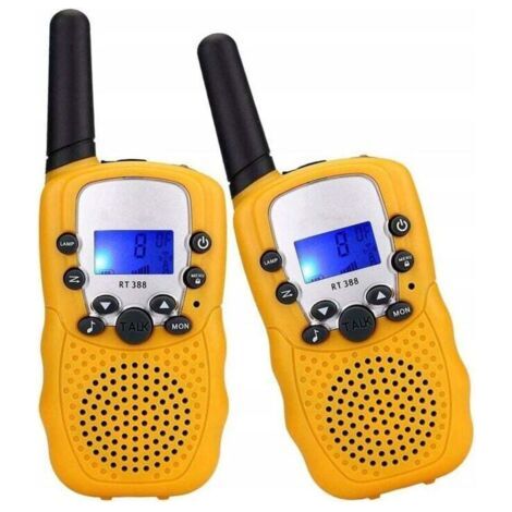 Talkie-walkie pour enfants type de batterie Talkie-walkie mini-talkie-walkie pour enfants Talkie-walkie portable, jaune (1/2)