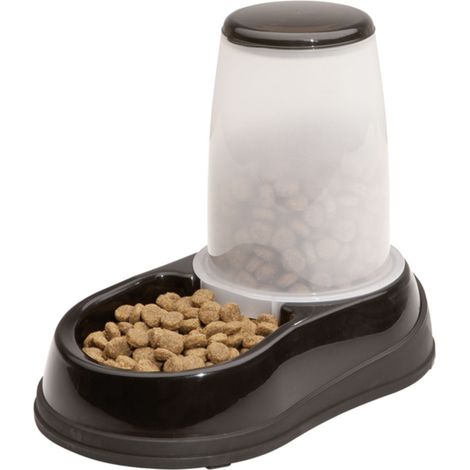Maelson Feedo 060, Futterspender für Hunde und Katzen - Schwarz/Weiß, für 0,6kg (1/2)