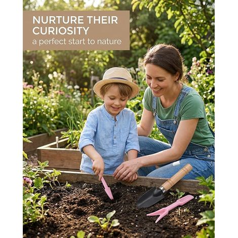 Set de Outils de Repiquage,Kit de Plantation avec Fourchette de Repiquage et Bâton pour Transplanter Semis, outils jardinage,Distributeur de Graines pour Jeunes Plants et Boutures (1/3)