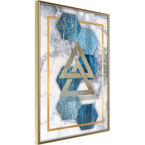 Affiche Murale Encadrée "Marble Composition I" 40 x 60 cm Or (1/2)