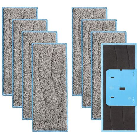 Sollbry 8 Pcs Lingettes pour Irobot Braava Jet M6 Serpillières Lavables pour Irobot M6134 Serpilleres Réutilisables Chiffons de Nettoyage en Microfibre Produits et Accessoires de Nettoyage (1/5)