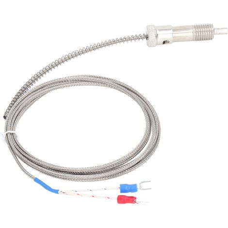 Thermoelement 0–400 °C K Typ Temperaturfühler Sonde Druckfeder M12 Gewinde 4 m / 13,12 ft (1/5)