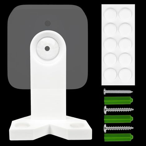 Support pour détecteur de mouvement - Convient pour détecteur de mouvement - Support avec vis et points adhésifs - Montage flexible pour mur, plafond ou table