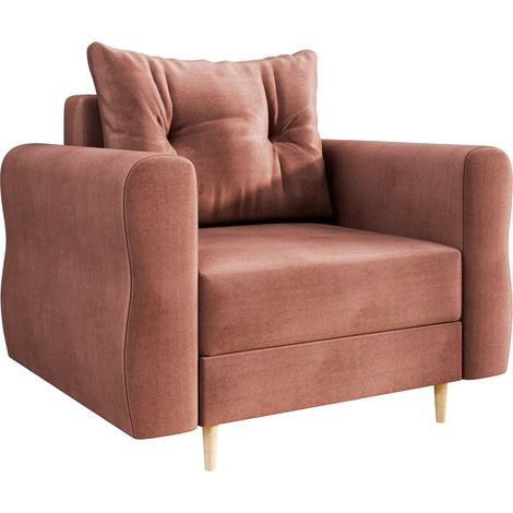 Sillón Veldala 104, Manila 29, 85x106x77cm, Tapiz, Patas: Madera, 0