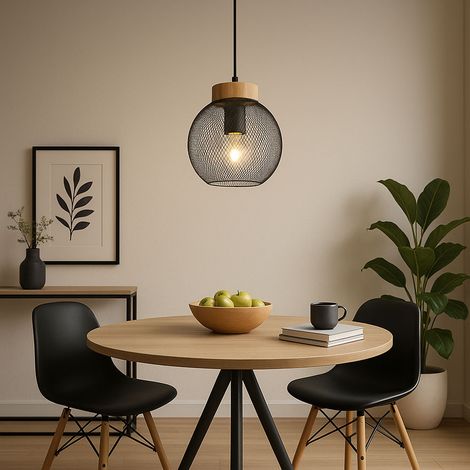 Globo - suspension - PABLO - noir - métal - Ø 20cm - E27 - 15663H (1/5)