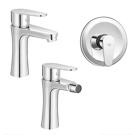 Set miscelatori lavabo bidet incasso doccia cromati Lizzy (1/5)