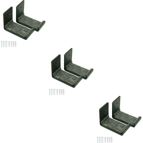 6Pièces Étagère Snowboard Murale Métal Gris Multifonction Maison (1/2)