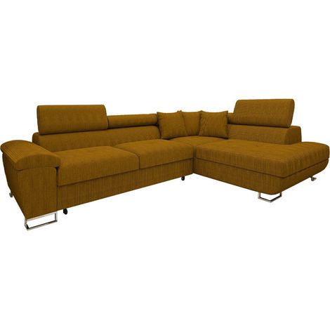 Sofá rinconero Comfivo Ruta I, Poso 01, Función de descanso, Almacenaje, 270x202x71cm, 0
