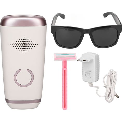 Épilateur à lumière pulsée (IPL) 990 000 flashs, 5 niveaux réglables, repousse retardée, ergonomique, prise UE 100-240 V, blanc (1/5)