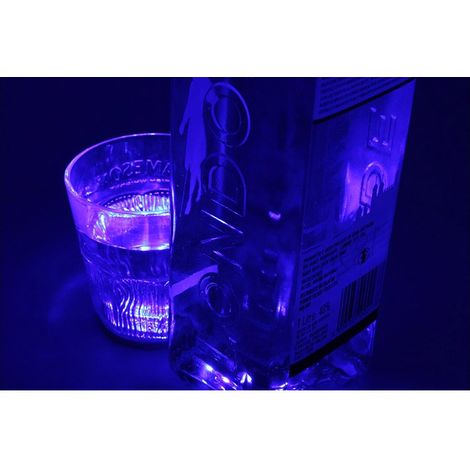 2 luci LED sottobottiglia sottobicchiere blu luminoso per decorazione bar pub DJ