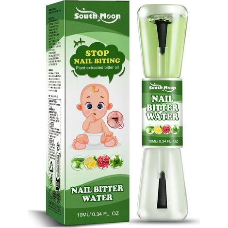 Liquide Antimordillement - Formule Amère Naturelle à Base de Concombre Amaigri, Piment et Citron - Pour Arrêter la Morsure des Ongles et la Sucette des Doigts - 10 ml (1/5)