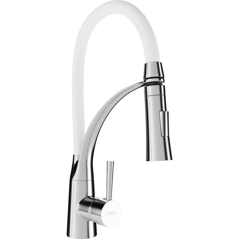 Mexen Aster rubinetto da cucina, cromo/bianco - 73450-02 (1/2)