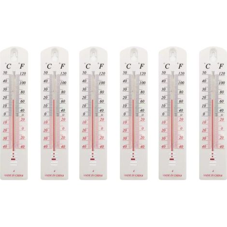 Set di 6 termometri da parete per uso interno ed esterno - Crezuo