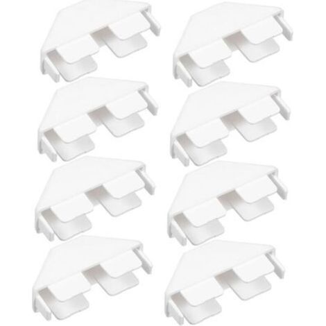 8 Pièces Chapeau De Clôture Accessoires Pour Poteaux De Clôture Capuchons De Poteaux De Garde-corps Support De Poteau De Clôture Capuchons De Poteau De Pont Pvc Blanche 7.642.2cm