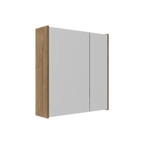 Saniclass Holz Pure Armoire miroir - 60x63x16cm - incluant panneaux latéraux - Chêne naturel