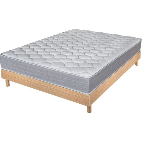 Matelas et sommier 160x200 Madere - Decokit - Soutien ferme - Sommier en kit - Chêne (1/5)