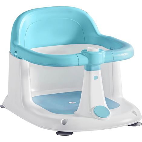Siège de bain pour bébé, design antidérapant, ventouses sécurisées, Bleu (1/2)