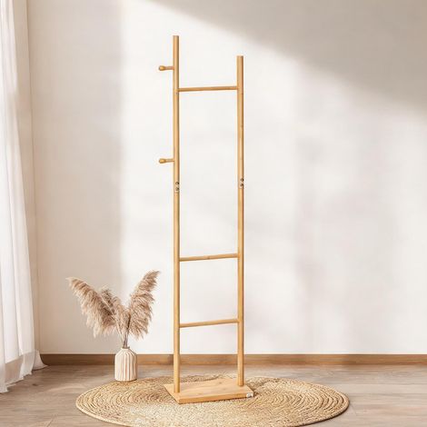 Armoire bois naturel en bambou 36 x 24 x 168 cm (1/5)