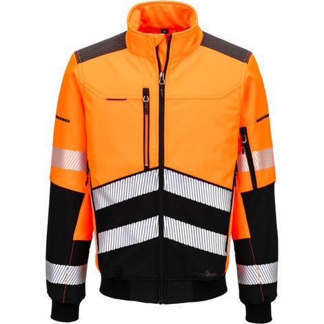 Bomber Softshell Hv Ev4 - Taglia M - Arancione/nero - Portwest
