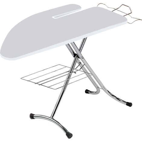 Asse da Stiro Completo Festival Profi 125x48 cm con Piano Stiramaniche e Ripiano Regolabile in Altezza