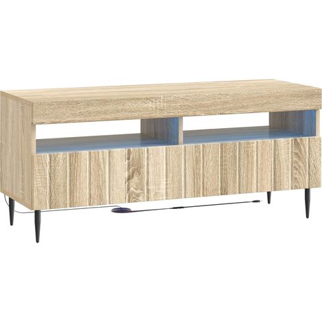 LED TV Cabinet Sonoma Oak Engineered Wood vidaXL (1/5)