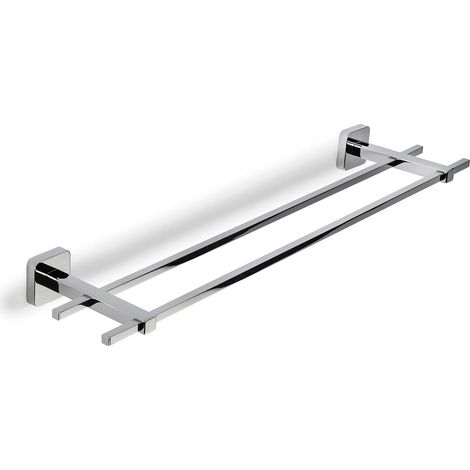 Croydex Flexi-Fix Double Towel Rail, Chrome Plated, 67cm Length - Camberwell (1/5)