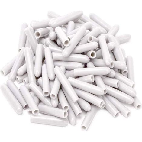 120 Pièces Capuchons Pour Lave-Vaisselle, Diamètre intérieur 3MM PVC Housse De Protection, Panier à Vaisselle,325mm (Blanc) (1/4)