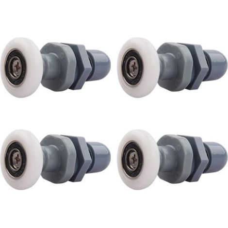 (19MM) Roulettes Porte de Douche, Roulette Porte Coulissante Douche en Laiton 4 Pièces pour Rouleau pour Remplacement de Douche Coulissante Verre Porte Coureurs Rouleaux (1/5)