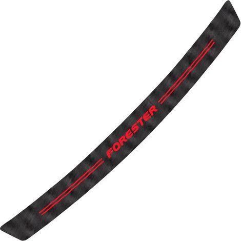 (Lettres rouges) Protection de seuil de porte de coffre en fibre de carbone,autocollant décoratif pour pare-chocs arrière Subaru Forester SF SG SH SJ SK (1/3)