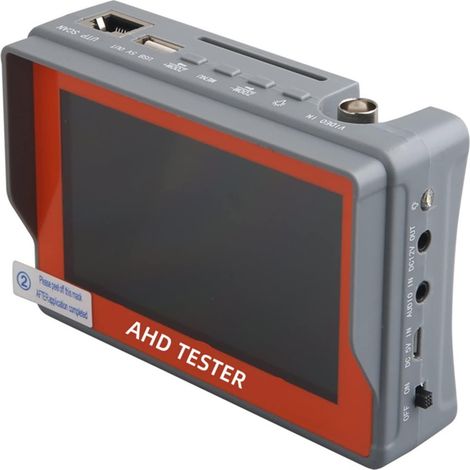 Testeur de caméra de sécurité CCTV Testeur de vidéosurveillance 4.3 Pouces 2 en 1, testeur de caméra IP de Poignet Portable, testeur de caméra analogique AHD, Prise en Charge PAL/NTSC, Sortie DC12V (1/5)