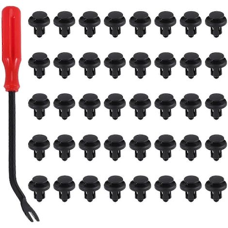 40 clips de fixation de 10 mm pour élargisseurs d'ailes et pare-chocs en plastique, avec un outil de retrait de boucle de qualité. WHBYV (1/4)