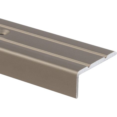 Winkelprofil Treppenkantenprofil Aluminium Vorgebohrt Edelstahl matt 24,5 x 10 mm