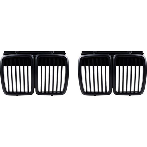 Due griglie di ricambio per paraurti anteriore per BMW Serie 3 E30 M3, nero opaco, modelli 1982-1994.