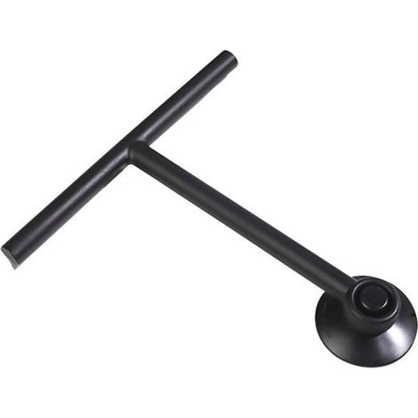 Raclette de Douche avec Support Ventouse - Noir - raclette de vitre pour Salle de Bain - Silicone INOX vitres Crochet Inclus Accessoires de Douche matériel de Nettoyage ménage (1/5)