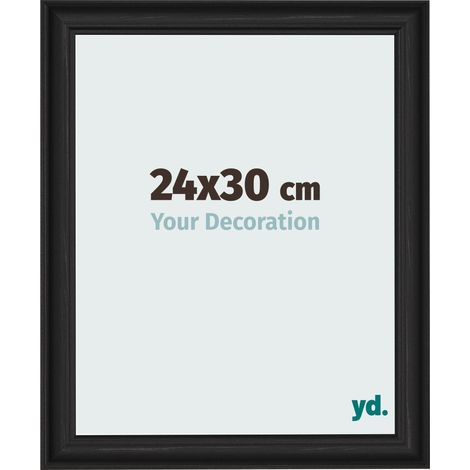 yd. - Cadre photo 24x30 - Noir Grain de Bois - MDF - Lazio (1/5)