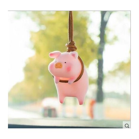 Pendentif pour rétroviseur de voiture, ornement porte-bonheur en forme de cochon à suspendre pour voiture