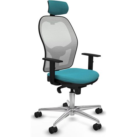 Sedia Ufficio con Poggiatesta Piqueras y Crespo 1D086N2 Turchese (1/5)
