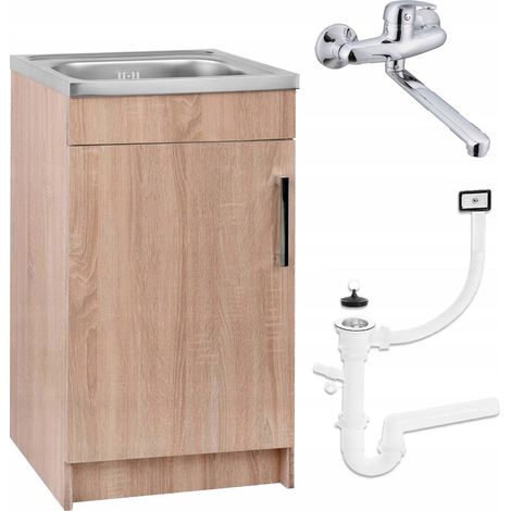 Meuble de Cuisine - Sonama - 50 x 40 cm - Évier et Robinet Inclus - Élégant et Pratique (1/5)