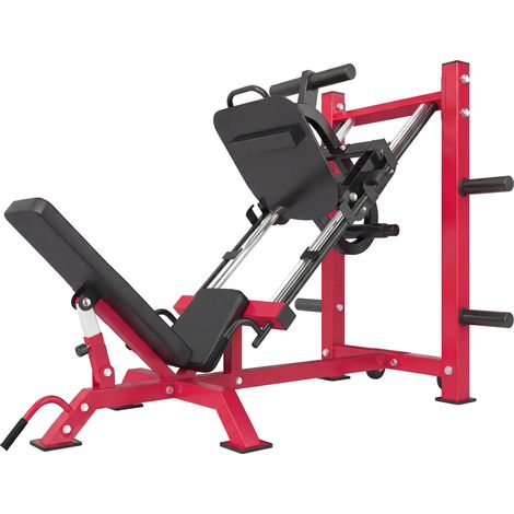 Stazione Fitness Leg Press Machine Macchina Regolabile per Gambe e Squat con Ruote Rosso (1/5)