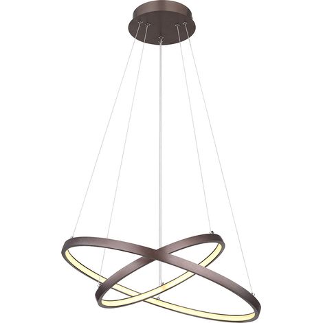Globo - lámpara colgante - Ralph - marrón - metal - Ø 51cm - LED (1/4)