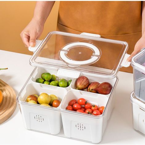 Tommoy01 Luftdichte, transparente Behälter für Kühlschrank, Obst und Küche (1/4)