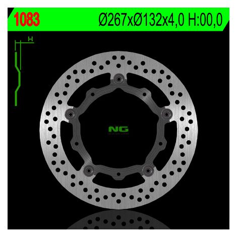 Disco freno anteriore NG per Yamaha X-MAX 125-530, flottante 267 mm
