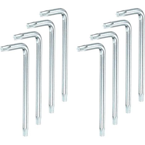 8 Pcs T30 Sécurité Anti Sabotage Torx Étoile Clé À Bits Blanc (1/5)