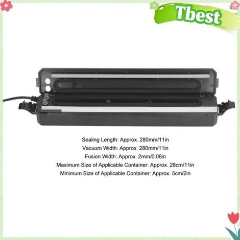 Tbest Machine de mise sous vide Scelleuse sous vide automatique, haute efficacité, Indication LED, pour moto pack Prise UE 220V (1/4)