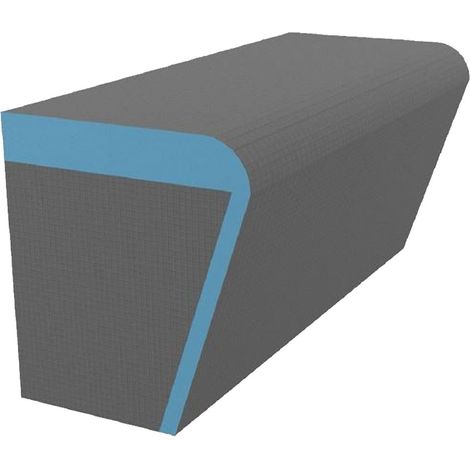 Banc arrondi prêt à carreler en XPS pour hammam – Dimensions 450 x 470 x 1000 mm – Isolation optimale contre humidité et chaleur – Valstorm