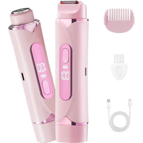 2-in-1 wiederaufladbarer Elektrorasierer für Frauen – für Gesicht und Körper (1/5)