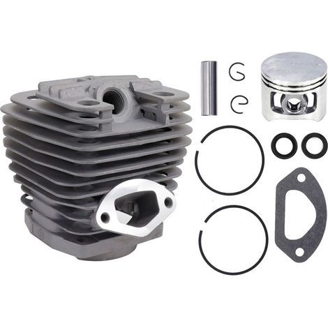 Kit pistone-cilindro a doppio canale per motoseghe da 58 cc, accessori per motoseghe, ricambi per attrezzi da giardino, kit di riparazione (1/5)